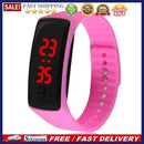 LED Silicone Wristband Bracelet Digital Display Electronic Watches Children Gift