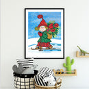 Girl Skiing 5D Part Drill Special Shaped Kit DIY Diamond Painting Home Ornaments