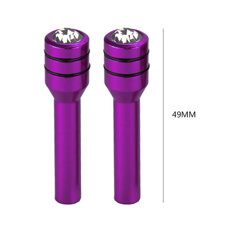 Bling Car Door Lock Knob Aluminum Door Lock Knob Pull Pin 2 Pack (Purple)