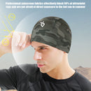 Cycling Helmet Lining Beanie Ice Silk Quick Drying Running Cap (Green Camo)
