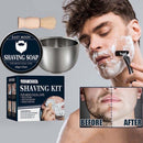 3pcs Shaving Soap Kit with Brush Bowl Facial Beard Cleaning for Men Boyfriends