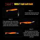 5pcs Texas Rig Set Metal Hooks for Bass Fish Carolina Fishing Rigged Tackle 7g