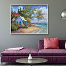 Seaside View 5D DIY Full Round Drill Diamond Painting Mosaic Decor Kits 50x40