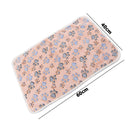 Warm Pet Blanket Coral Fleece Paw Foot Print Dog Bed Mats Sleeping Cover Mat