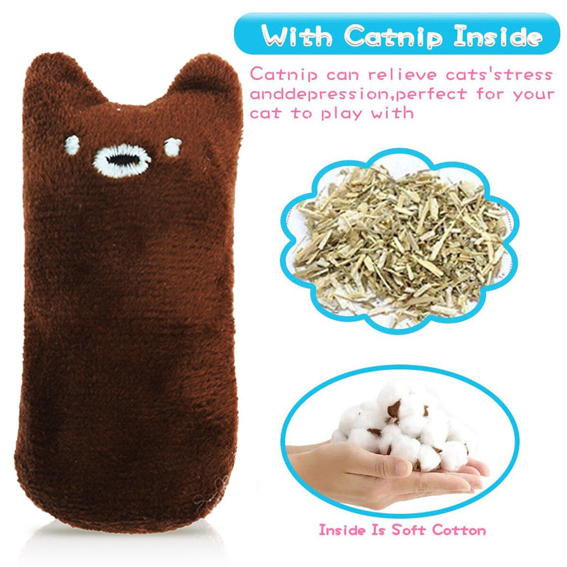 Cat Catnip Toys - Pet Supplies Kitten Plush Chew Toys for Cats (Coffee)