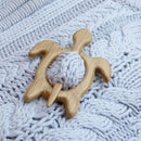 Wooden Animal Brooch DIY Craft Badge Cartoon Pin Sweater Clasp (Turtle) Newly
