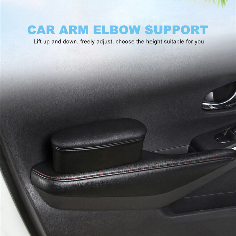 Auto Armrests Storage Car Door Arm Elbow Support Heightening Pad (Black) Newly