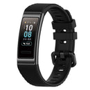 Silicone Watchband Strap w/Buckle for Huawei Band 4 Pro TER-B29S (Black) Newly