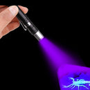 Aluminum Alloy Pen Light Mini Portable XPE LED Switch UV Flashlight Night T