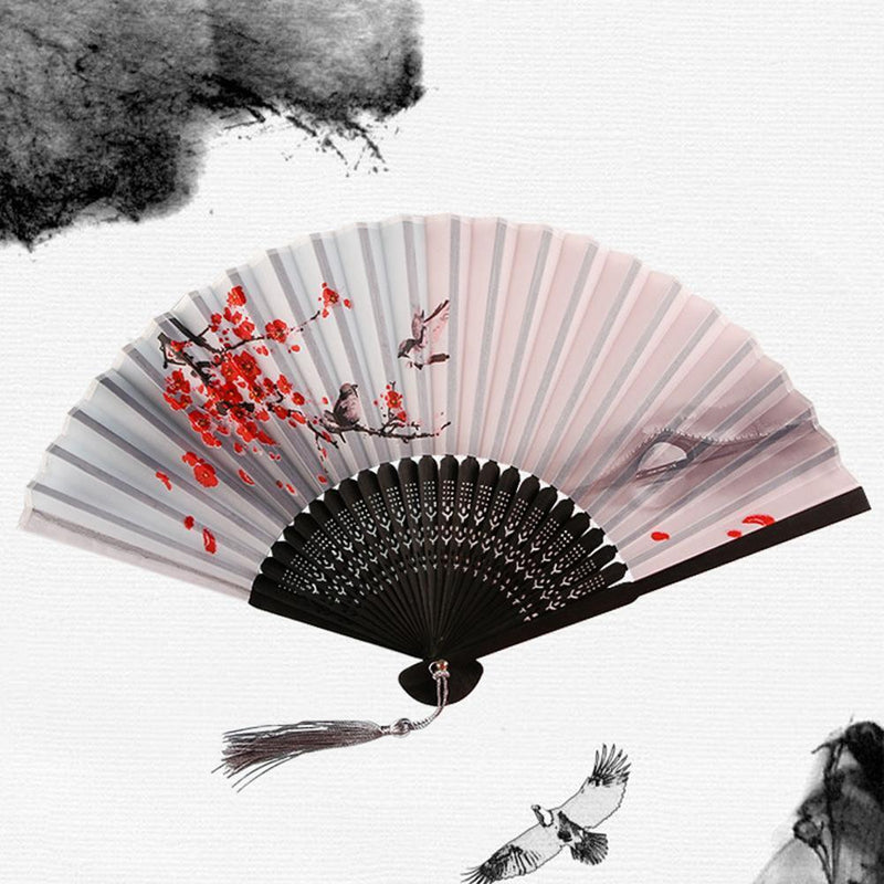 Chinese Style Silk Folding Fan Party Ornaments Dance Hand Fans (Style 4)