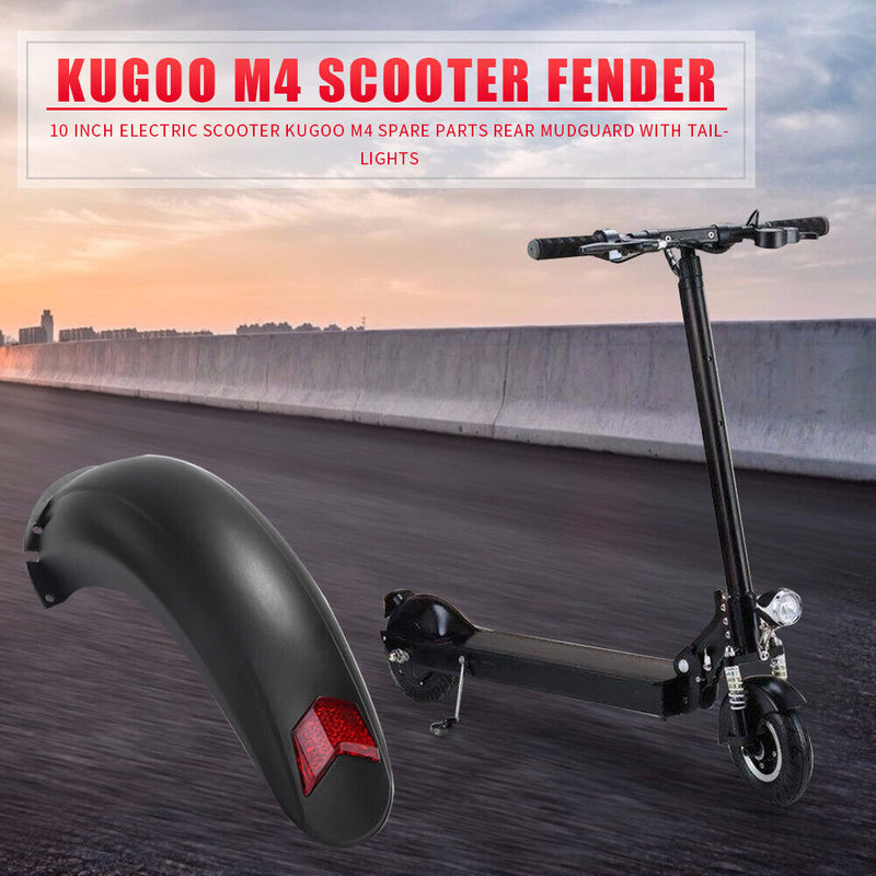 10"" Electric Scooter Rear Tire Splash Fender Guard w/ Taillight for Kugoo M4