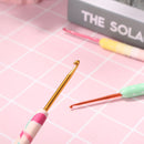 9pcs Colorful Ergonomic Crochet Hooks Soft Handles Sweater Needles (Bubble)