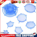 12pcs Heat Resistant Silicone Stretch Lids Food Wrap Bowl Pan Cover?Blue)