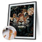 Hand Painted on Canvas DIY Cat Family Oil Paint By Numbers Drawing Kit Ornaments