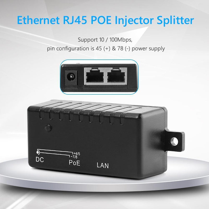 PoE Splitter PoE Injector RJ45 Passive DC 5.5mmx2.1mm Input Adapter Connector