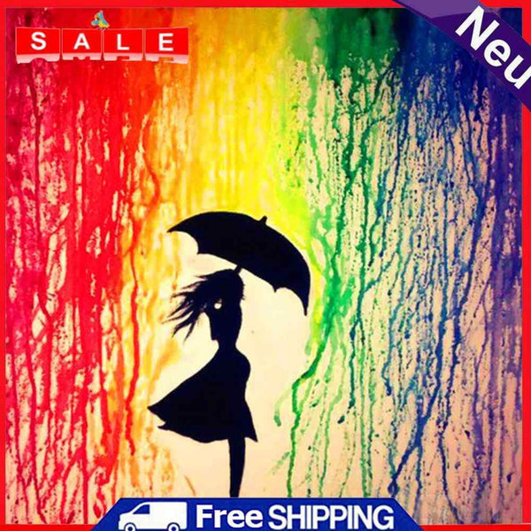Rhinestone Picture DIY 5D Full Round Drill Umbrella Girl Diamond Painting Kit