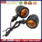 2pcs 12V Motorcycle Turn Signal Lights Mini Retro Amber Light Motorbike Blinkers
