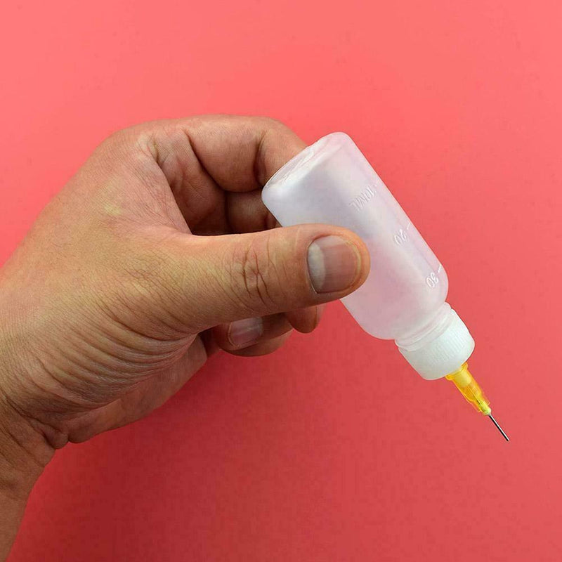 2PCS Needle Tip Bottle Liquid Flux Dispenser Oil Solvent 0.7 50ML Dropper N8L3