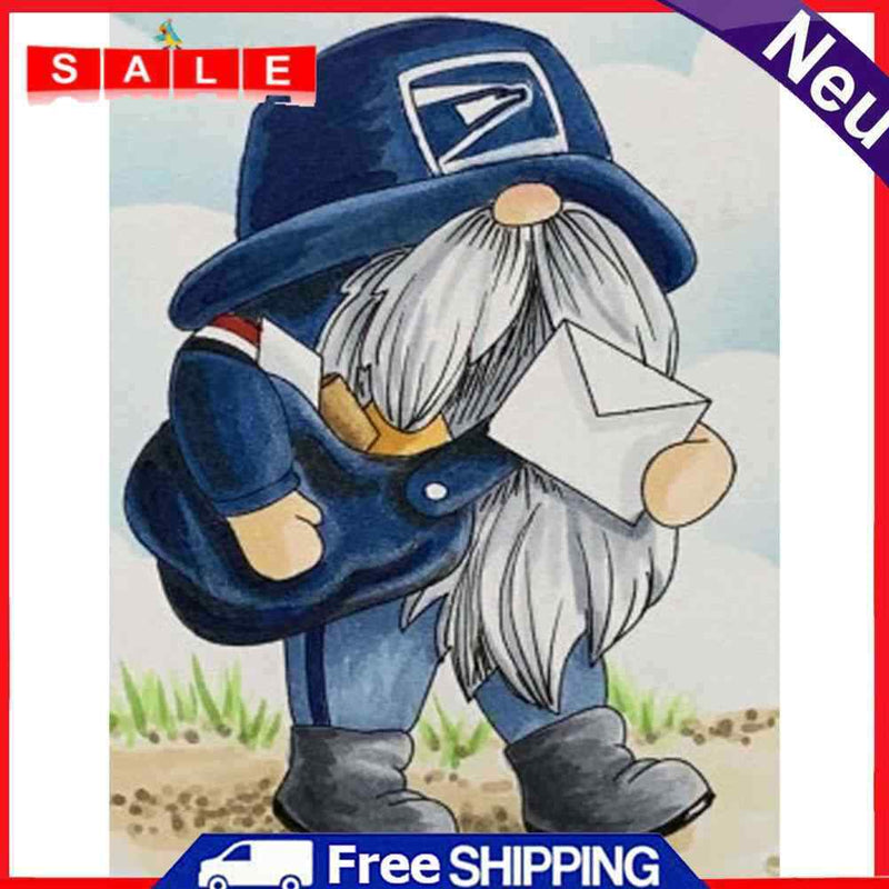 5D DIY Diamond Painting Full Round Drill Delivery Gnome Wall Decor Rhinestone