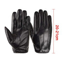 Gothic Punk Thicken Fleece Guantes PU Leather Gloves Touch Screen Gloves