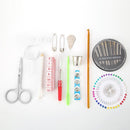aediea 128pcs/set Portable Travel Sewing Box Knitting Pins Tool Quilting Ga