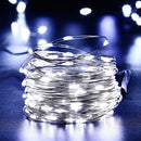 Solar String Lights Waterproof Copper Wire Fairy Lamp (Cold White 100LED) Newly
