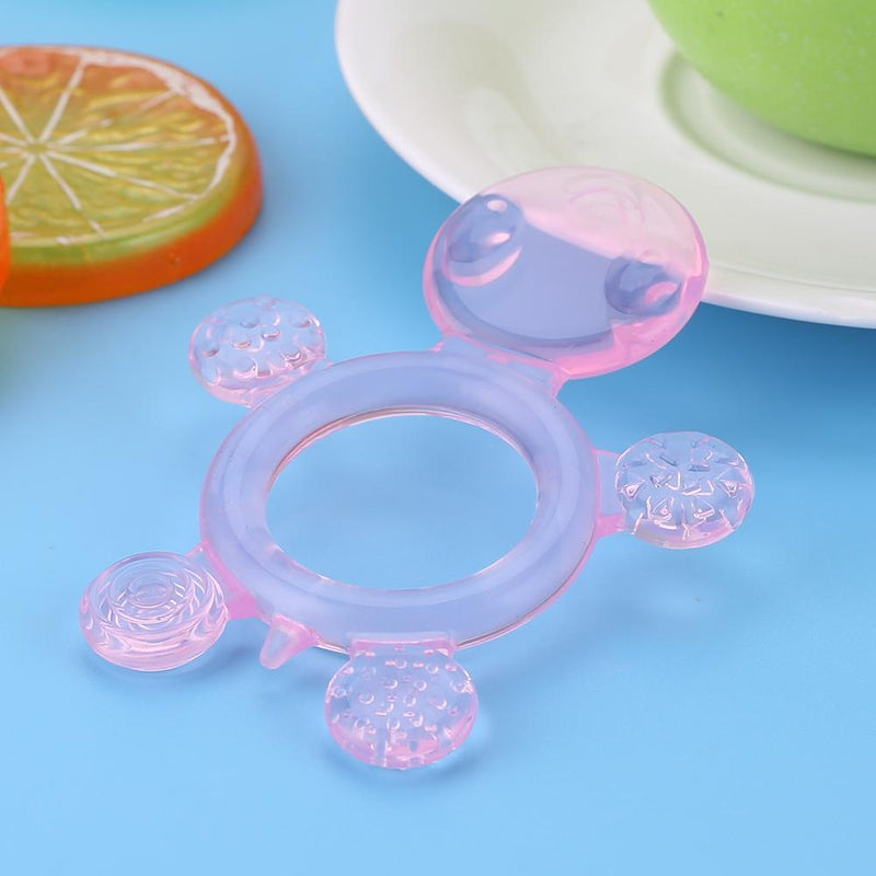 Cute Baby Teether Kids Silicone Teething Chewable Pacifier (Pink Tortoise) Newly