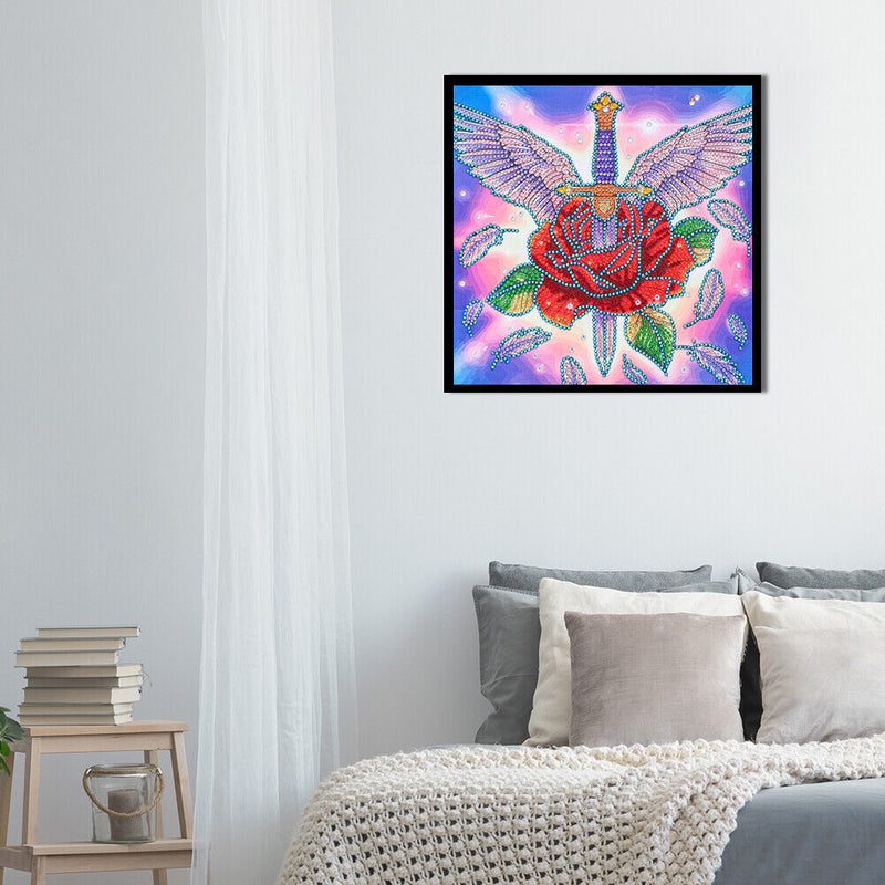 Diamond Painting Rose Partial Special Drill Picture of Rhinestone DIY Drawing