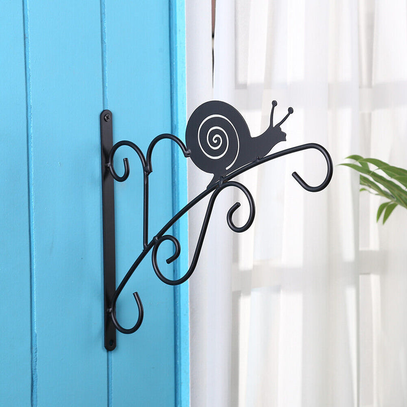 Wrought Iron Hanging Flower Pot Basketball Braces Decorative Outdoor Planter Hook