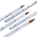Beauty Acrylic UV Gel Nail Pen Carving Brushes Nail Extension Gradient Manicure