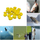 30x Soft PVC Corn Smell Float Carp Fishing Lures Artificial Bait (Yellow)