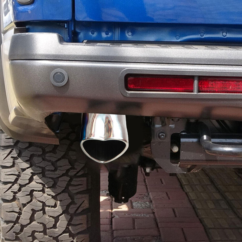 Car Exhaust Tip Bolt-on Heart Edge Stainless Steel Tailpipe Tip 2.5 inch In