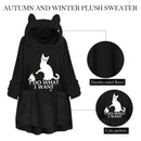 Sherpa Hood Wearable Blanket Fleece Blanket Sweatshirt with Pockets & Sleeves
