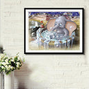 5D DIY Diamond Painting Shower Elephant Cross Stitch Embroidery Craft Kits Newly