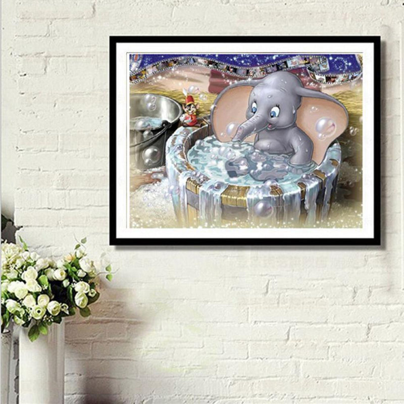 5D DIY Diamond Painting Shower Elephant Cross Stitch Embroidery Craft Kits Newly