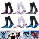 2pcs Winter Warm Thickened Ski Socks Outdoor Stockings (Men Blue Black)