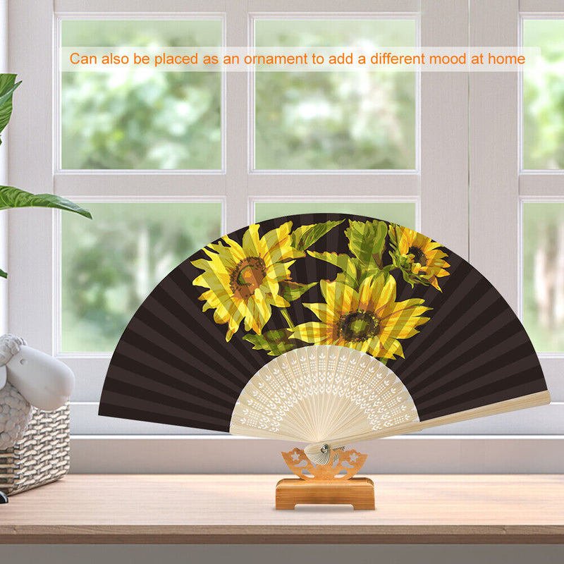 Folding Fans Flowers DIY Painting By Numbers Fans Art Craft Home Decor for Gi