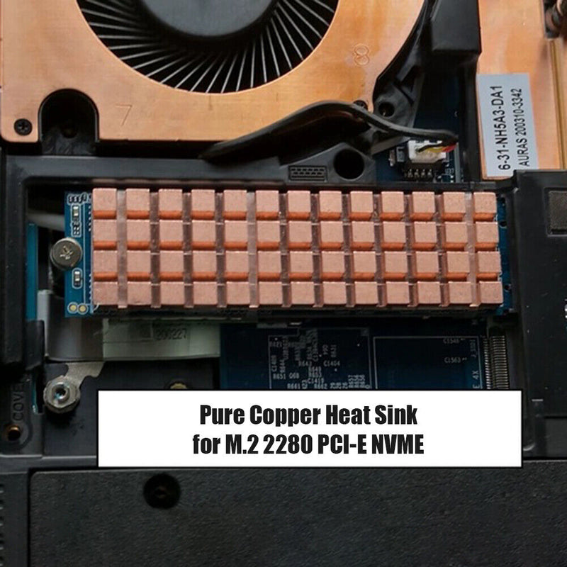 PC Notebook SSD Heat Sink for M.2 2280 PCI-E NVME with Thermal Pad (6mm)