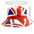 Hat Women & Man Union Jack Hat Large Flag Queen's Jubilee Reversible Bucket Hat