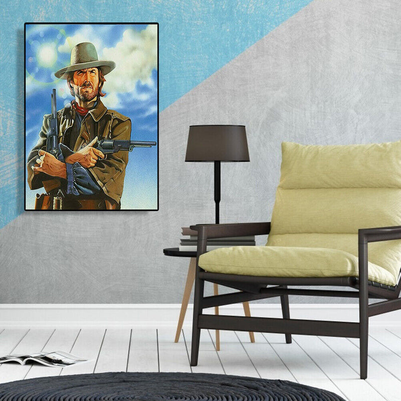Western Cowboy Paint By Numbers Kit DIY Frameless Acrylic Picture On Canvas