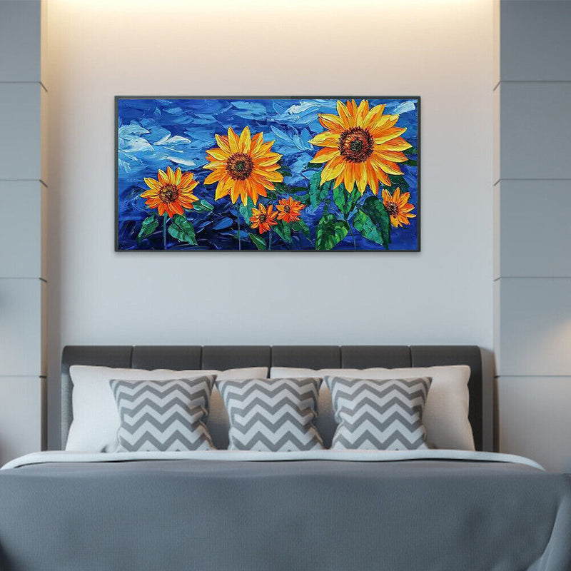 DIY Acrylic Paint by Numbers Beautiful Flower Coloring Drawing Gift Home Deco
