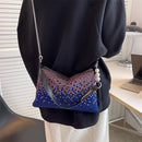 Fashion Rhinestone Crossbody Bag Sparkling Gradient Clutch Wedding Purse Handbag