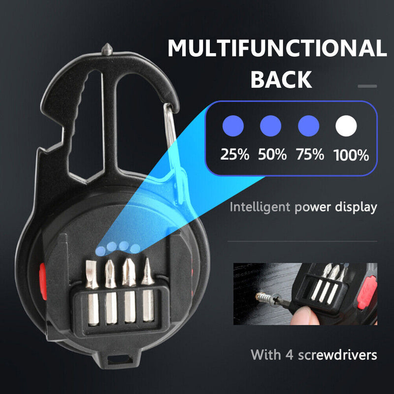 #A Multi-functional LED COB Flashlight Keychain Portable Bottle Opener for Campi