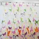 2pcs Colorful Butterlfly Printing Burnt-out Curtain Sheer Organdy Panel