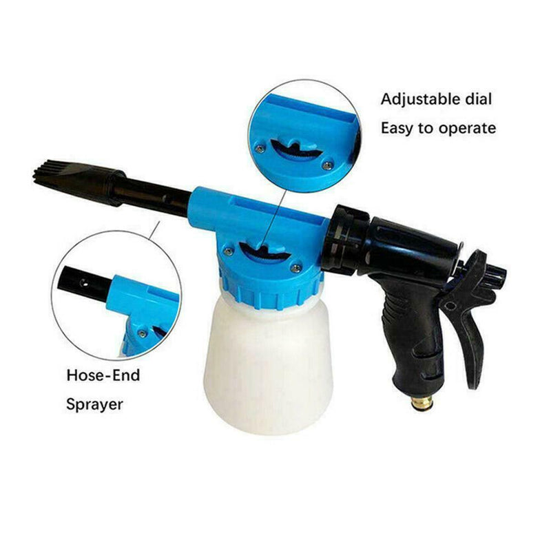 Foam Lance Cannon Spray Gun Kit Car Wash Uses Hose Bottle. Sprayer Pipe 1L D8C0