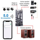 Bluetooth-compatible 5.0 Power Amplifier Audio Stereo Music Player (Black)