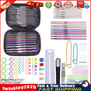 22pcs Crochet Hooks Yarn Crochet Needles Stitches Weave Knitted Craft Kit Newly