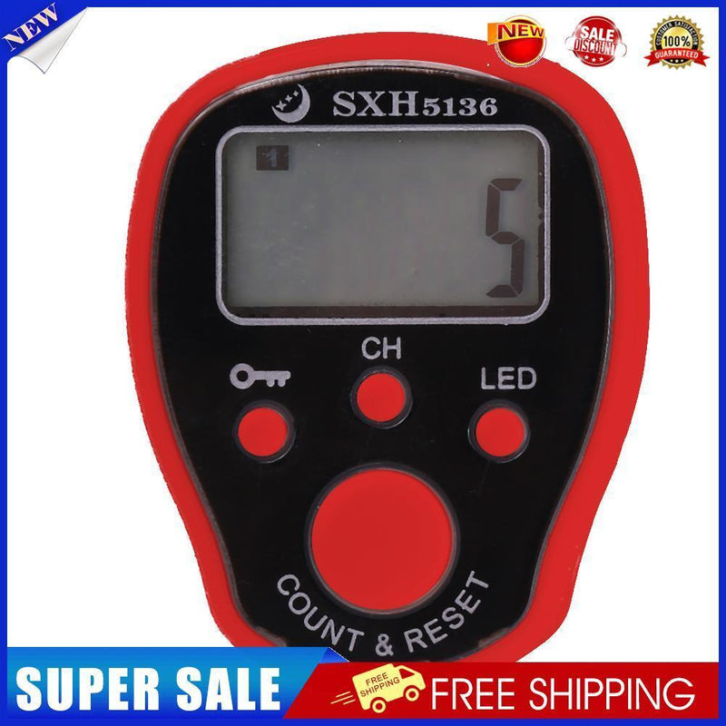 0-99999 Finger Counter LED Night Luminous Electronic Tally Counter (Red)