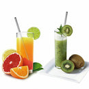 4X Straight Reusable Drinking Straws Steel Eco-Friendly w/ Brush`
