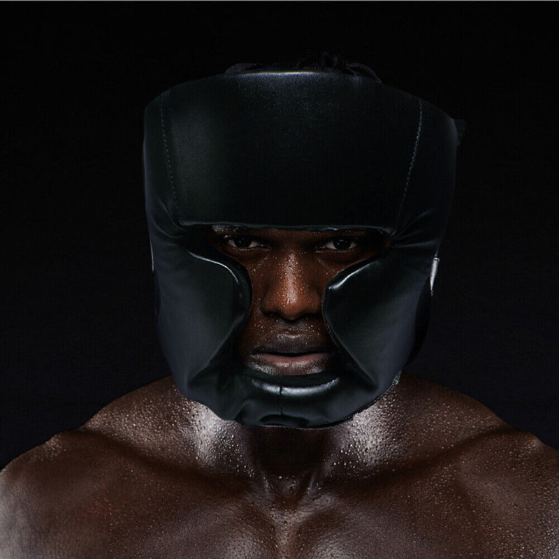 Muay Thai Boxing Helmet Head Protector Karate Kickboxing Protective Headgear